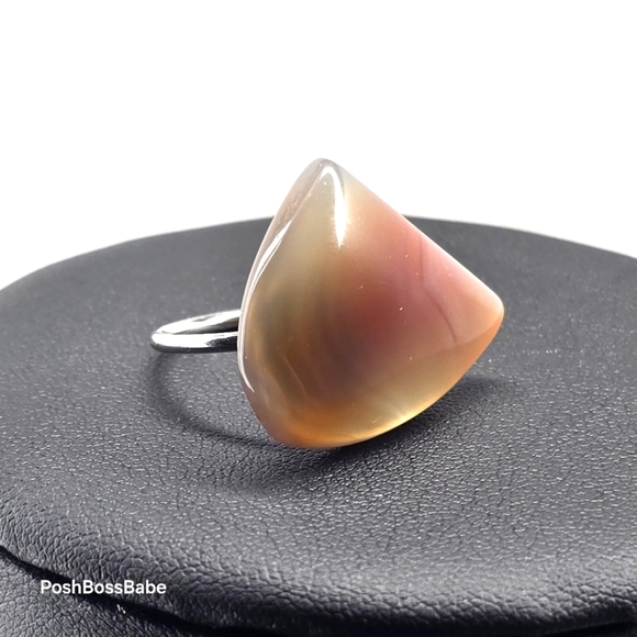 Handcrafted Adjustable Onyx Ring - Picture 1 of 5